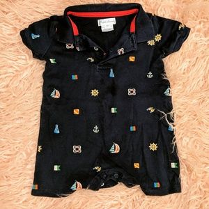 Ralph Lauren 18M Boy Navy Blue Nautica Shortalls